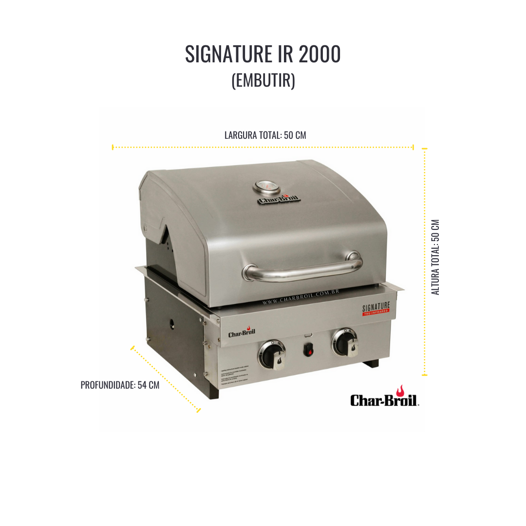 Churrasqueira a G s Char Broil Signature 2 Queimadores